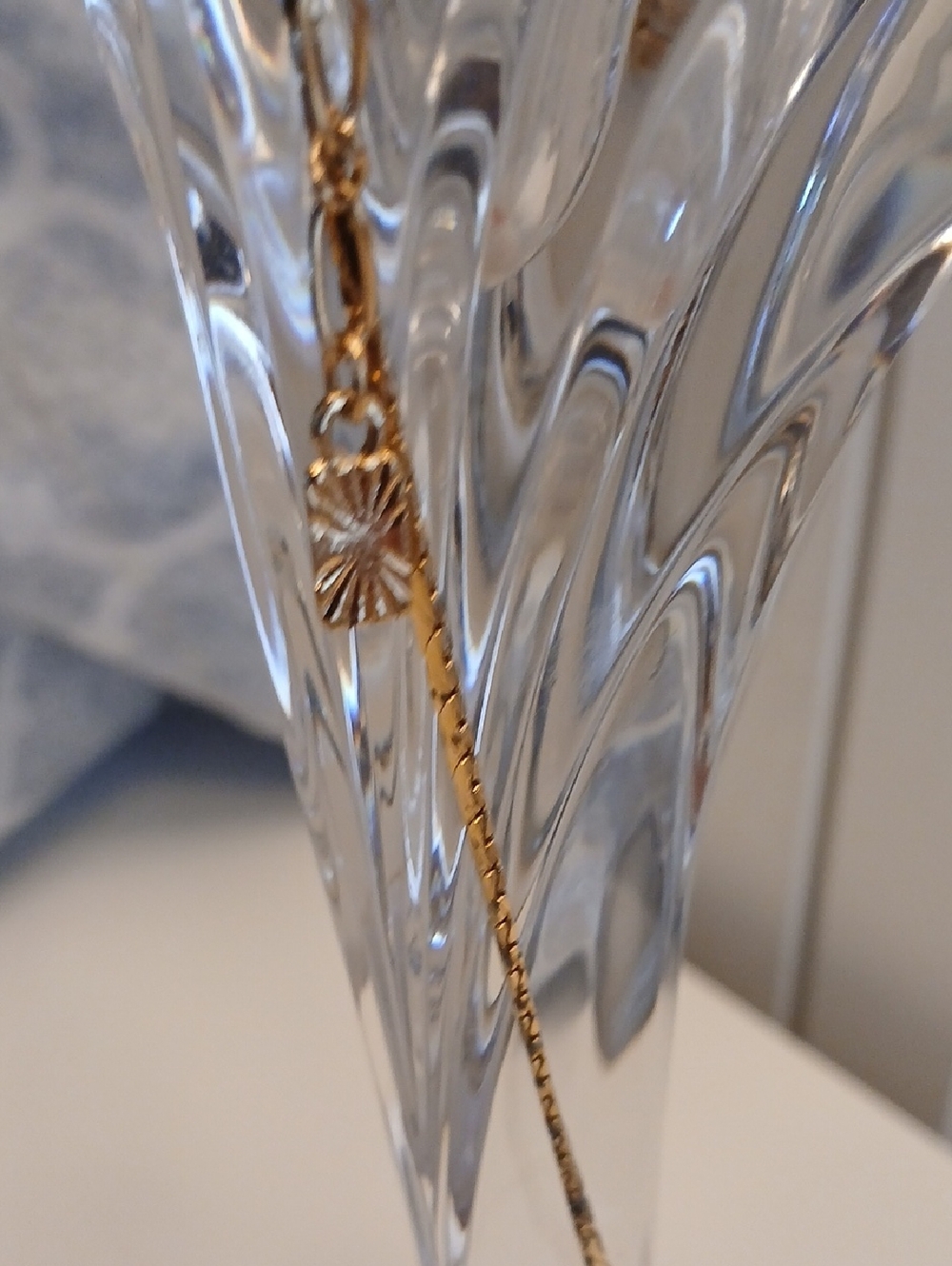 Yves Saint Laurent Gold Rhinestone Necklace 17 " - Picture 2 of 11